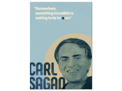 Carl Sagan Poster blue dot carl sagan cosmos design illustration poster poster design print typography yunus ünsal