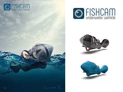 Fishcam Underwater Wehicle 3d design brand branding catia keyshot underwater wehicle yunus ünsal