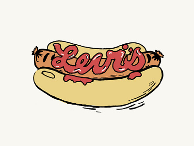 Hot Dog graphic apparel hot dog illustration typography