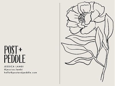 Post + Peddle botanical flower typography