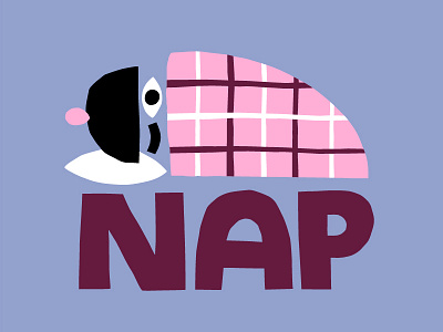 Nap time character face flat color illustration nap papercut pastels scandinavian sleep sweet