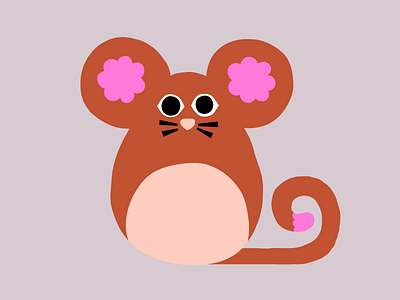 Mini Mouse animal character character design cute friendly happy illustration leena kisonen smile mouse pastels sweet