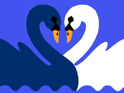 Snapchat Finland Independence Day colorful cute finland flat color friendly illustration leena kisonen nature snapchat swans