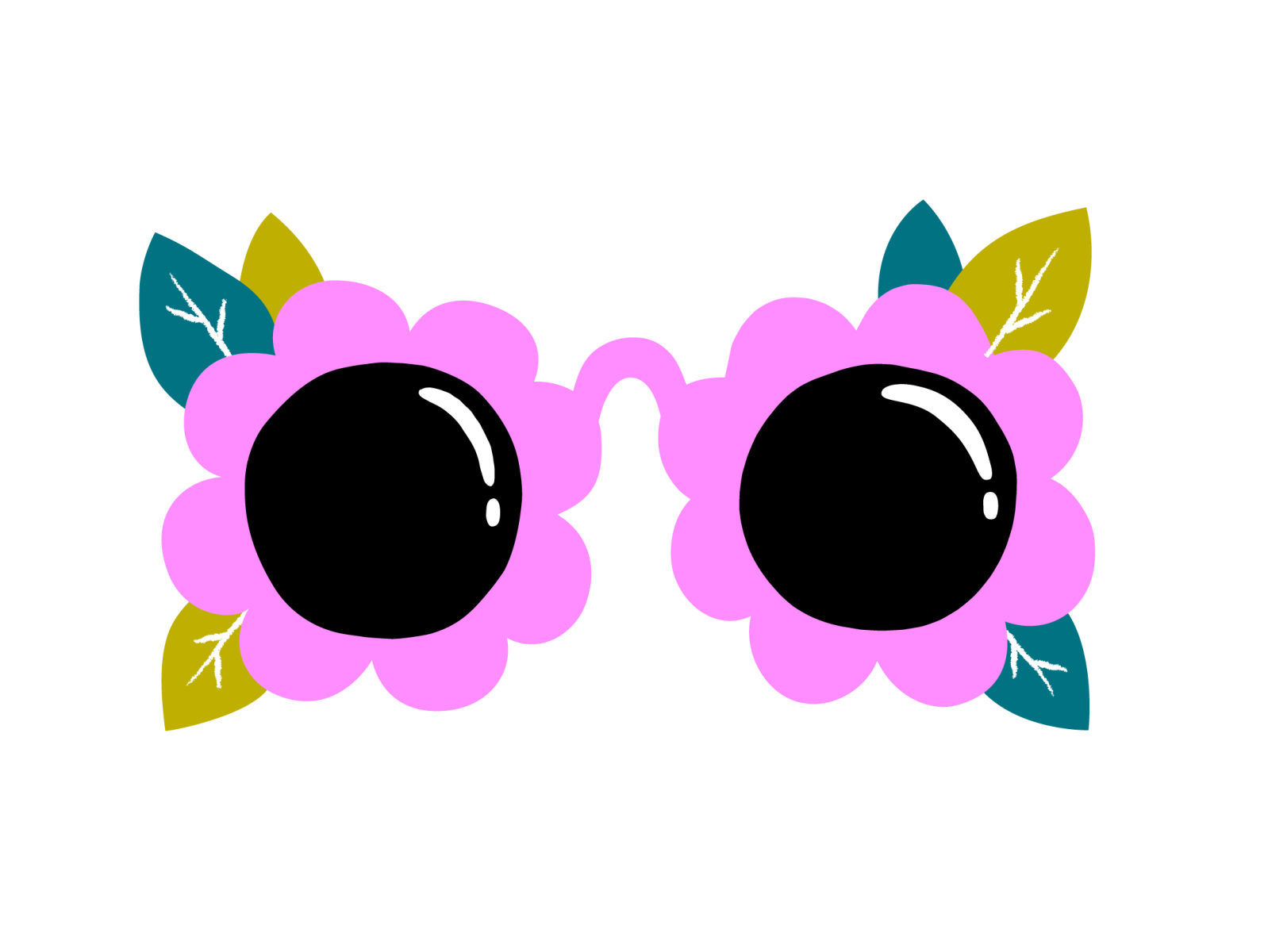 Flower sunnies sticker for Snapchat by Leena Kisonen on Dribbble