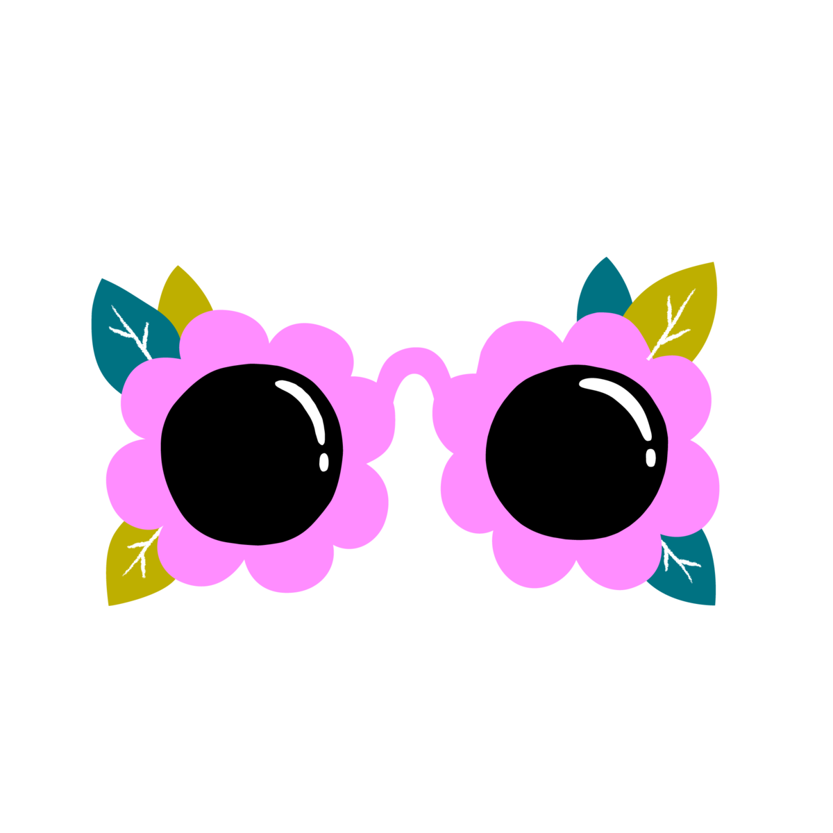 Flower sunnies sticker for Snapchat by Leena Kisonen on Dribbble