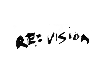 Re:vision behance black and white bw dennis de vries ink logo portfolio re:vision review revision subform typography