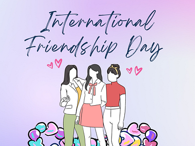 International Friendship Day friendship ay graphic design logo ui