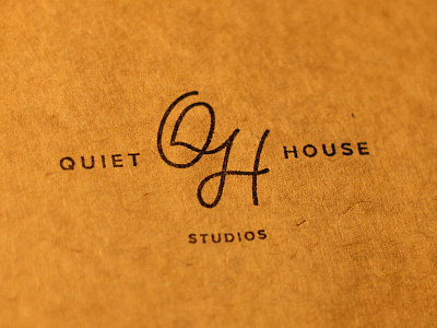 QH Monogram custom house lettering logo logotype monogram quiet recycled stamp