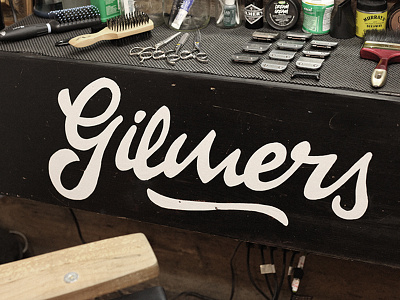 Gilmers Barbershop Lettering