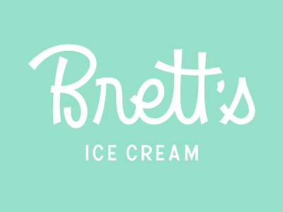 Brett's Ice Cream canada lettering logo logotype ottawa script type
