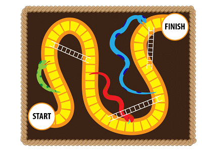 Snakes & Ladders design graphic design illustration vector