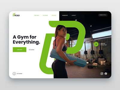 Gym Website Redesign brand branding design exercise fitness gym gym logo ui ux web website