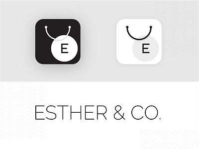 App Icon for online eCommerce fashion store | Esther & Co. app app concept design esther fashion icon identity ios minimal rejected retail