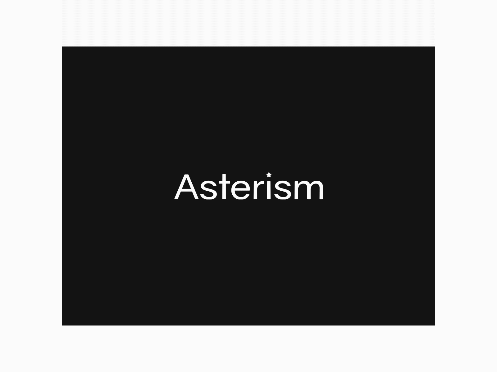Asterism animation branding clean design flat identity illustrator logo minimal type