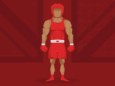 Team GB Olympic Boxer art direction boxer character design illustration olympics team gb