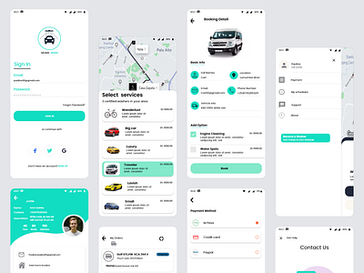 Car wash app service concept