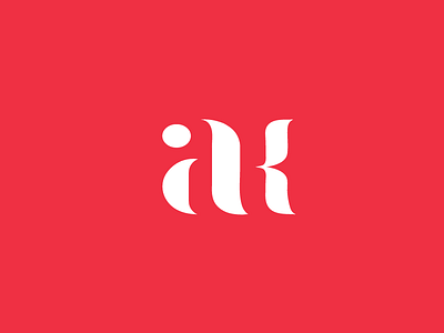 Ak Monogram a branding design illustration k lettering logo monogram type