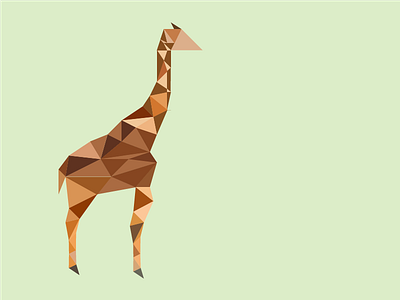 Lowpoly Giraffe art design giraffe graphic lowpoly shapes triangle