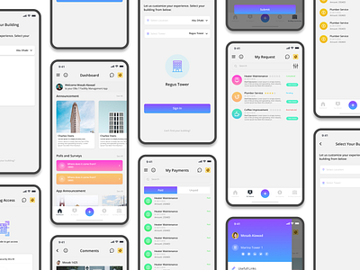 Facility Management App 2d adobe xd app behance branding design designinspiration dribbble graphic design illustration logo shots ui uidesign uiux uiuxdesign ux uxdesign uxuidesign webdesign