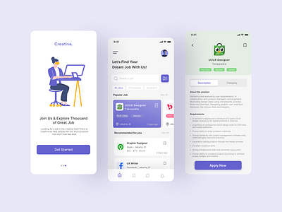 Hiring Platform App app career design employees employers employment hiring hiring platform job application job board job finder job listing job portal job search job seeker jobs platform recruitment ui ux