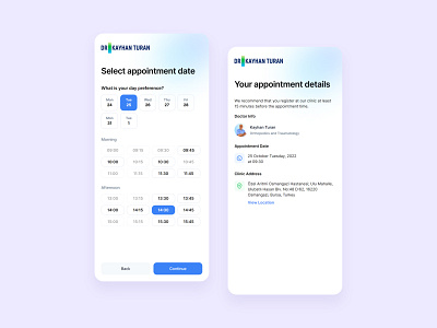 Appointment App app design ui