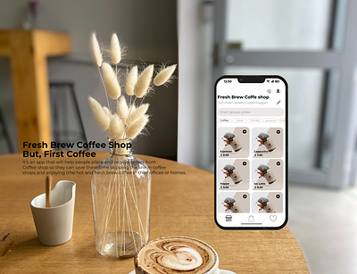 New Coffee shop app in Town app branding design graphic design typography ui ui des ux