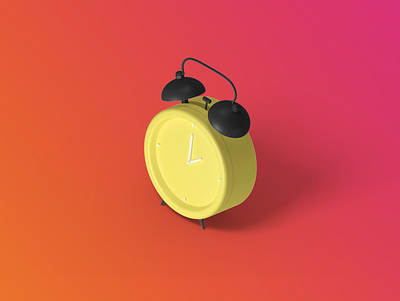 3D Clock 3d 3d art app design game logo ui