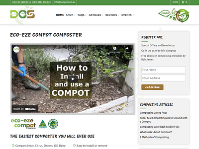 Woocommere website for Commercial Compot Service