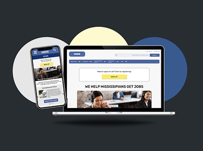 Mississippi Department of Employment Security Website Redesign .gov desktop gvbe mobile redesign ui website