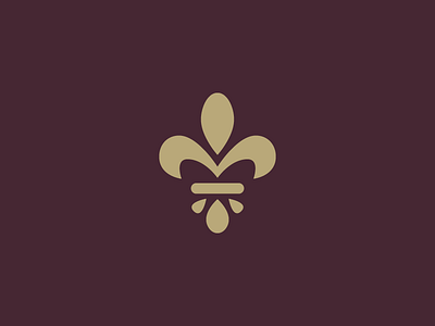 Fleur de Lis fleur de lis flower gold icon illustration logo louisiana new orleans purple