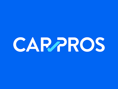 Car Pros II automotive brand branding cars check emblem logo reflex blue