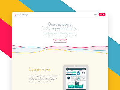 Fuel Gauge Landing brandon illustration landing page typography ux web design website
