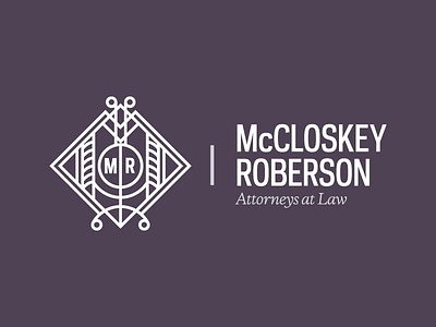 McCloskey & Roberson II attorney brand branding icon law law firm legal logo serif solicitor