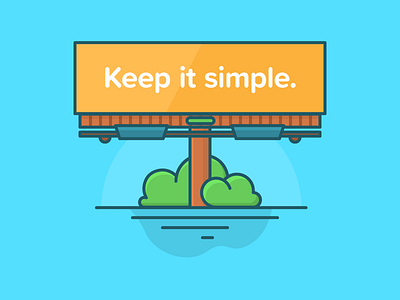 Keep it simple advertising billboard illustration outdoor sign tips