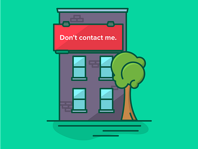 Don't contact me ad advertising billboard building icon illustration infographic ooh outdoor tips