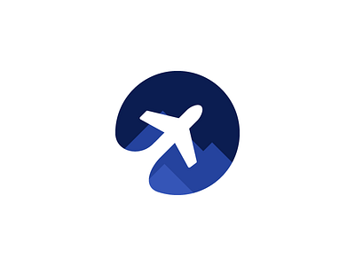 Final Destination agency blue brand icon logo monogram mountains plane travel