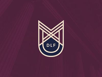 DLF attorney brand crest icon law lawyer legal logo monogram official political solicitor