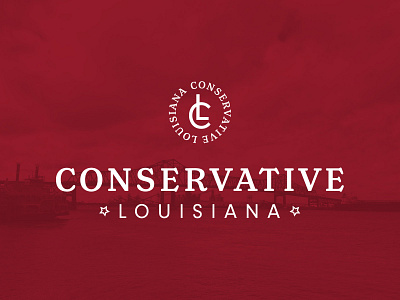 Conservative Louisiana baton rouge branding branding design classic conservative french logo louisiana monogram new orleans political political campaign politics red serif typography