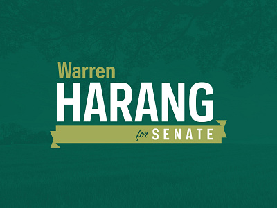Senate Campaign brand branding campaign green logo political political campaign politician politics ribbon rural rustic typography