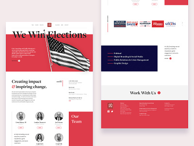 LR3 Consulting branding concept consulting design government louisiana mockup political political campaign political consulting politics pr public relations red serif typoography ui ux website website concept