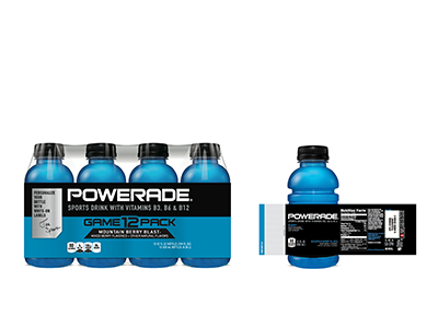 Powerade branding coca cola label powerade update