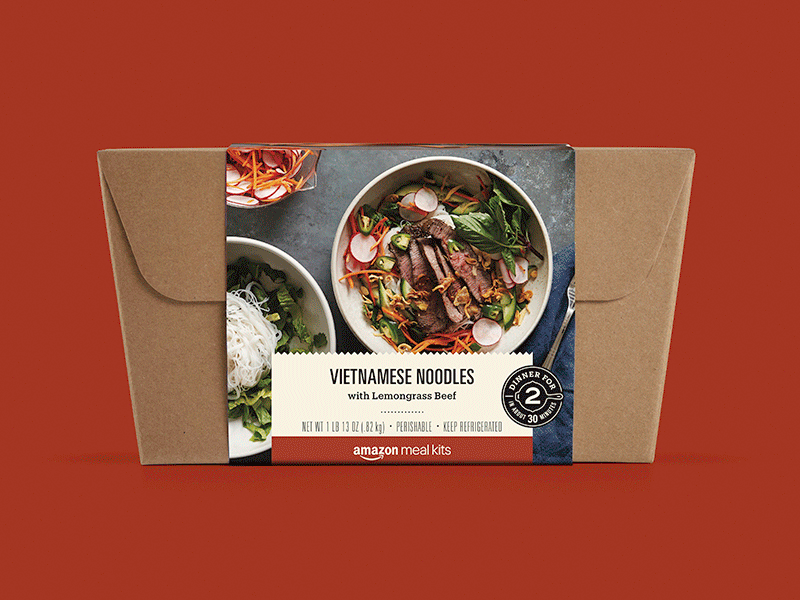 Amazon Meal Kits Packaging amazon amazon meal kits branding delicous food logo minimal scalable simple