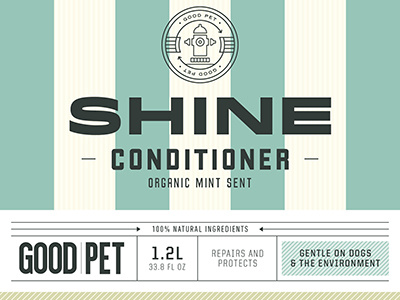 Pet conditioner label