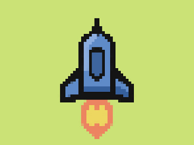 Rocket Pixel art branding cute design drawing graphic design illustration pixel pixel art pixel rocket