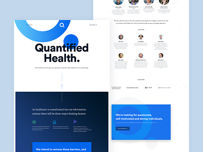 Q branding health startup website