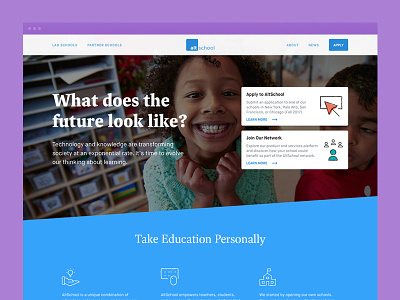 AltSchool Homepage branding clean education layout redesign web design website