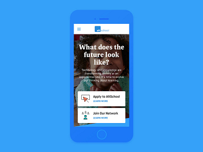 AltSchool Mobile Homepage