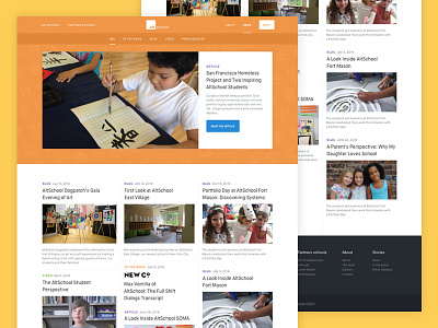 AltSchool News blog branding education interface news redesign responsive ui web web design website