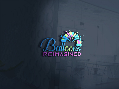 Balloon decor company logo (Balloonsreimagined) 3d mockup balloon logo business logo event logo logo design