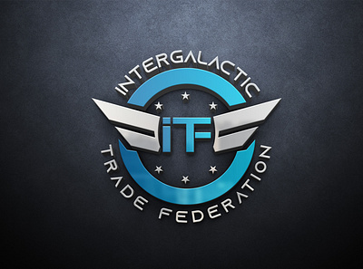 ITF trade logo 3d logo galaxy logo graphic design